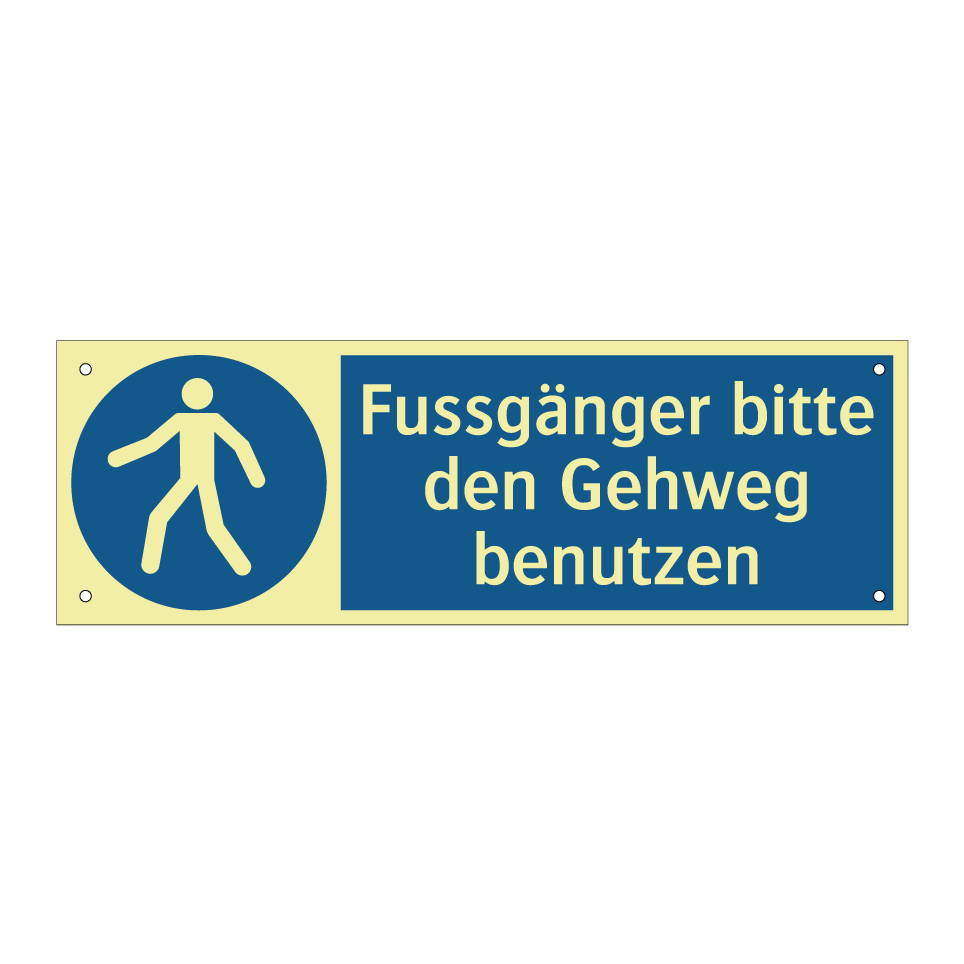Fussgänger bitte den Gehweg benutzen