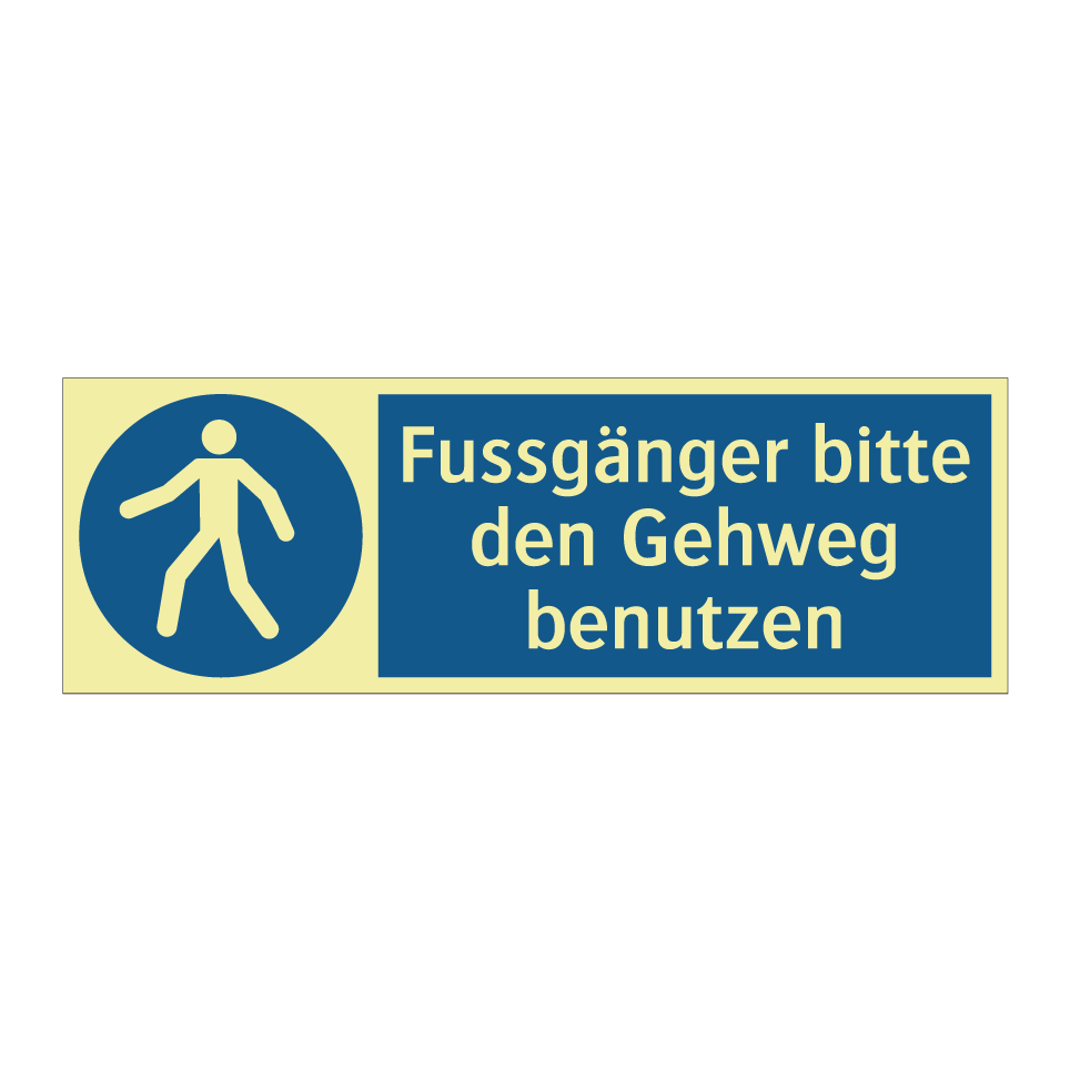 Fussgänger bitte den Gehweg benutzen