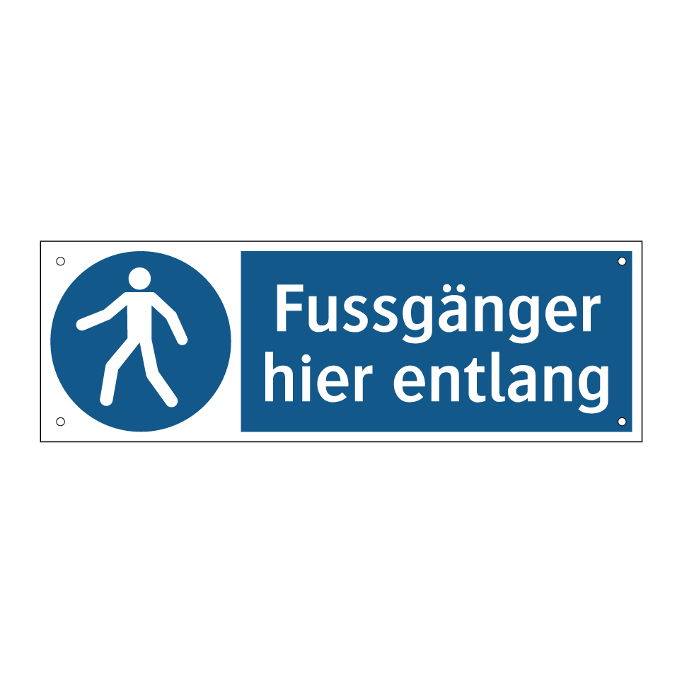 Fussgänger hier entlang