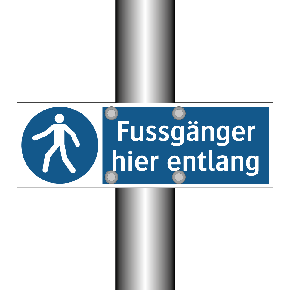 Fussgänger hier entlang