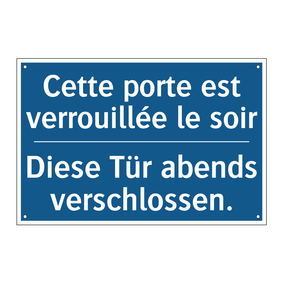 Diese Tür abends verschlossen. - Cette porte est verrouillée le  /.../