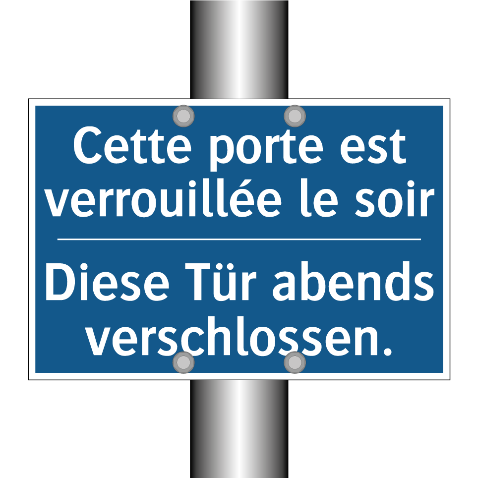 Diese Tür abends verschlossen. - Cette porte est verrouillée le  /.../