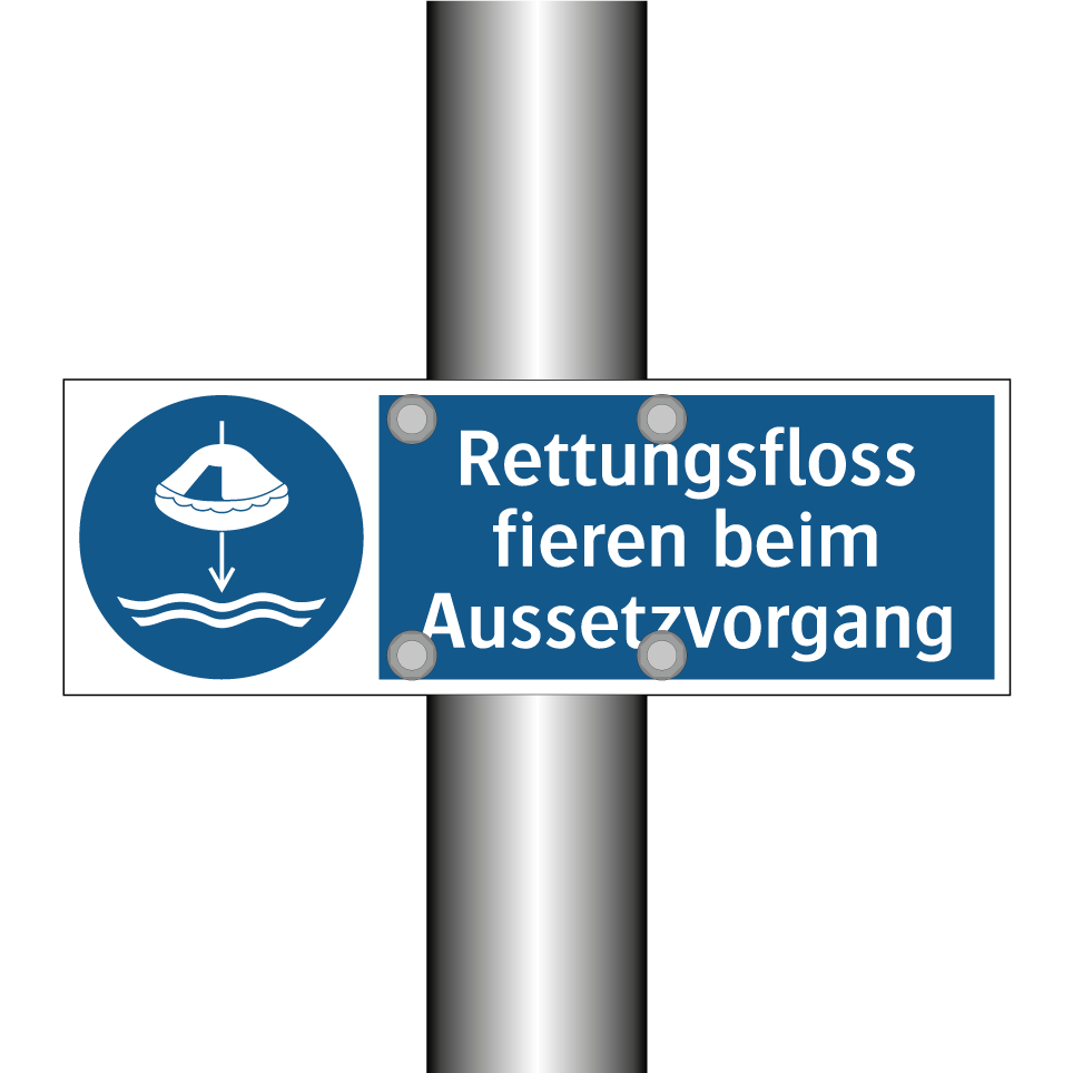Rettungsfloss fieren beim Aussetzvorgang