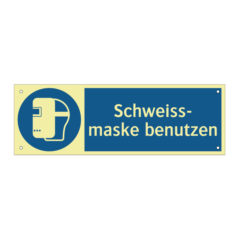 Schweiss- maske benutzen