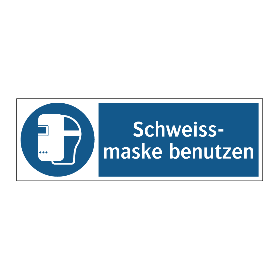 Schweiss- maske benutzen