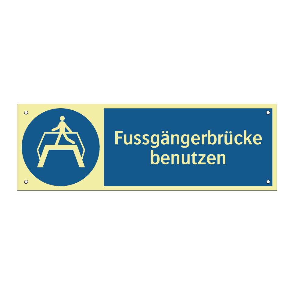 Fussgängerbrücke benutzen