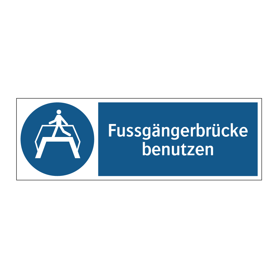 Fussgängerbrücke benutzen