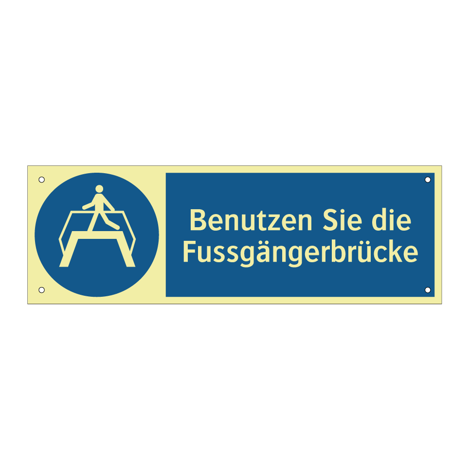 Benutzen Sie die Fussgängerbrücke