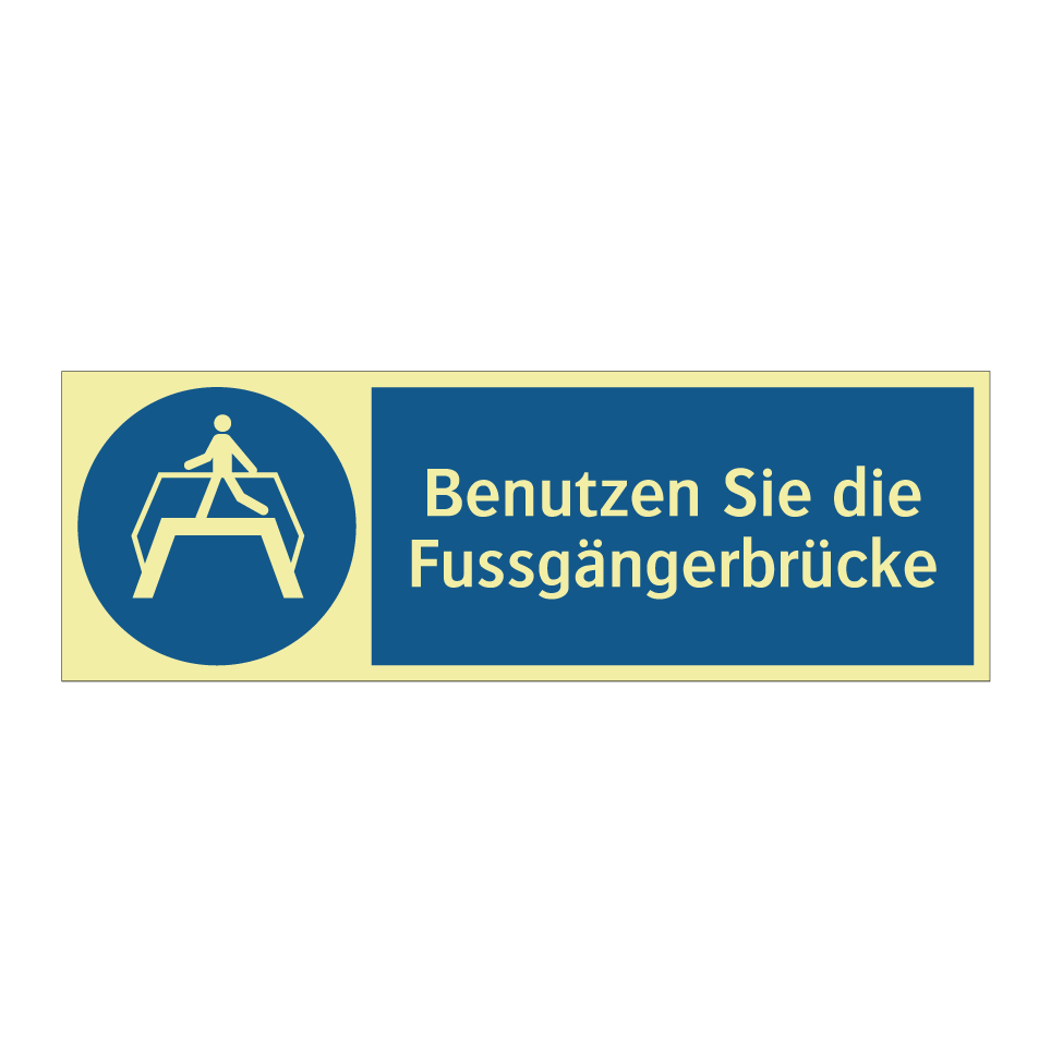Benutzen Sie die Fussgängerbrücke