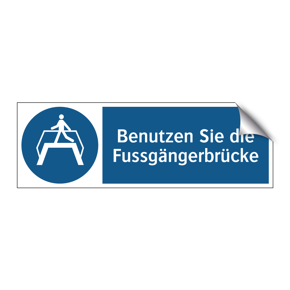 Benutzen Sie die Fussgängerbrücke