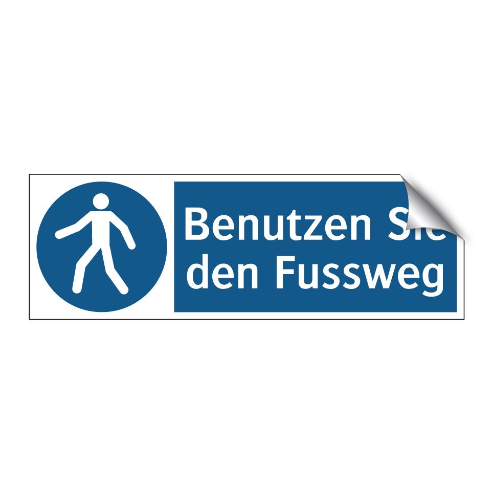 Benutzen Sie den Fussweg