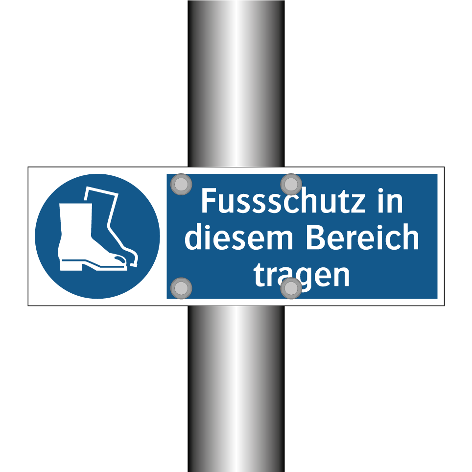 Fussschutz in diesem Bereich tragen