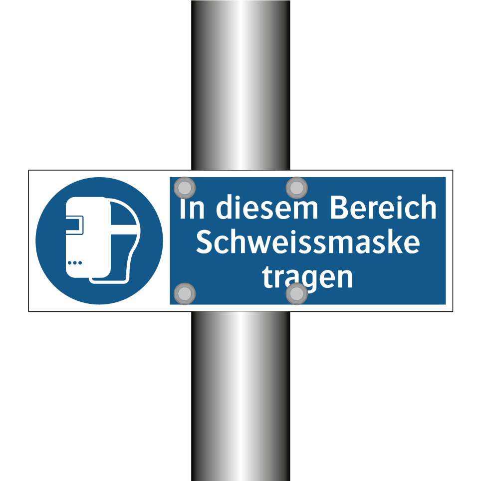 In diesem Bereich Schweissmaske tragen
