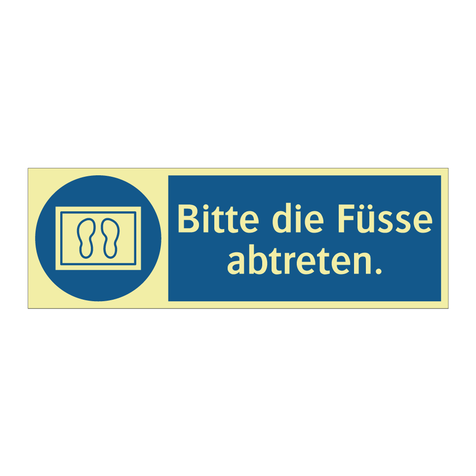 Bitte die Füsse abtreten.