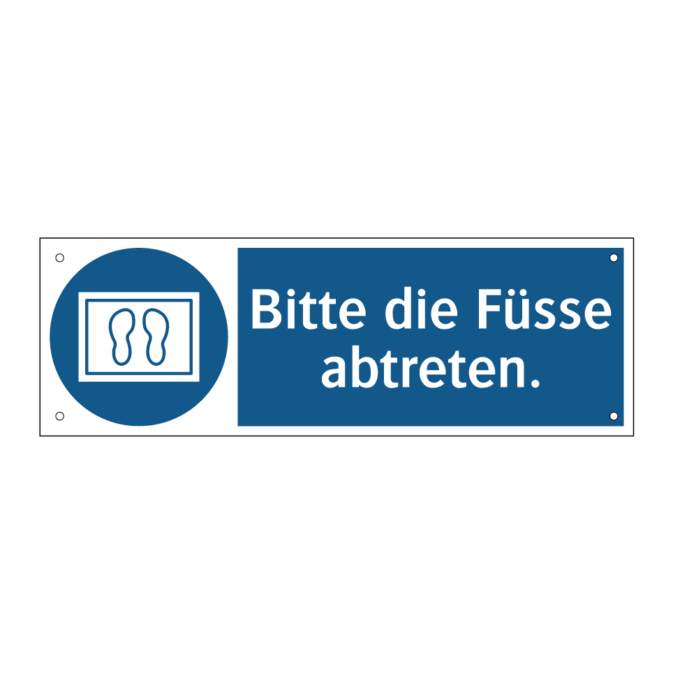 Bitte die Füsse abtreten.