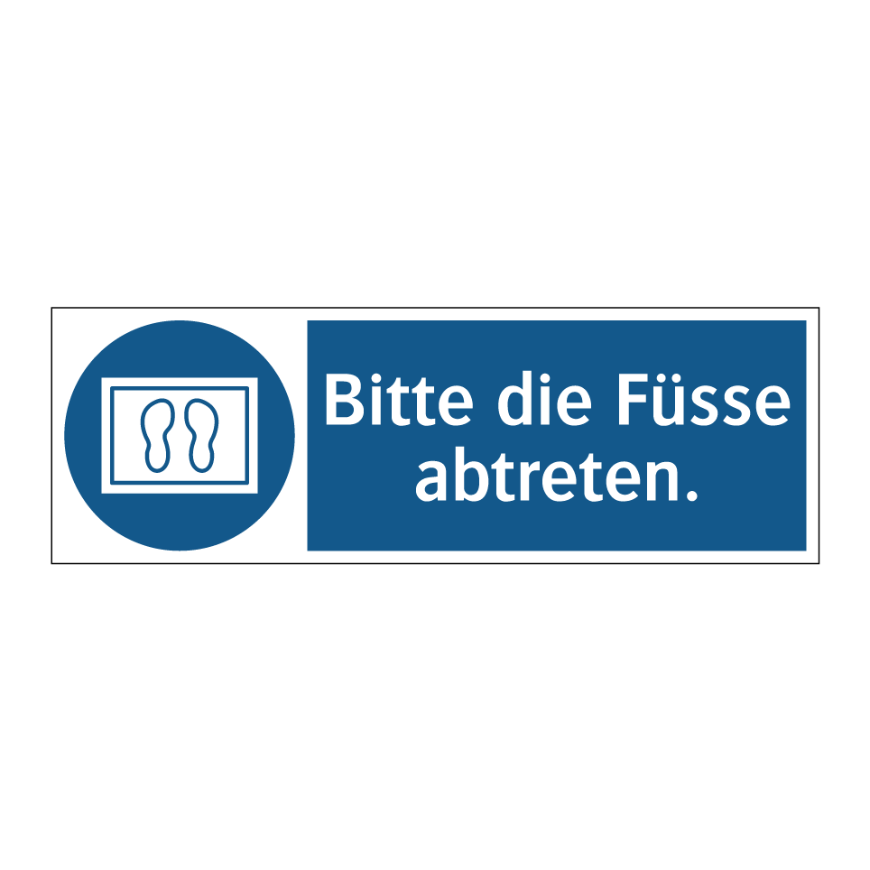 Bitte die Füsse abtreten.