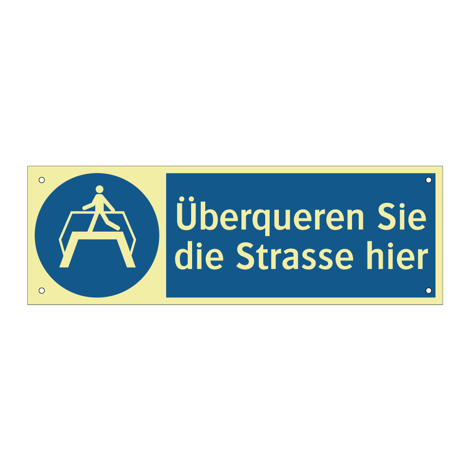 Überqueren Sie die Strasse hier