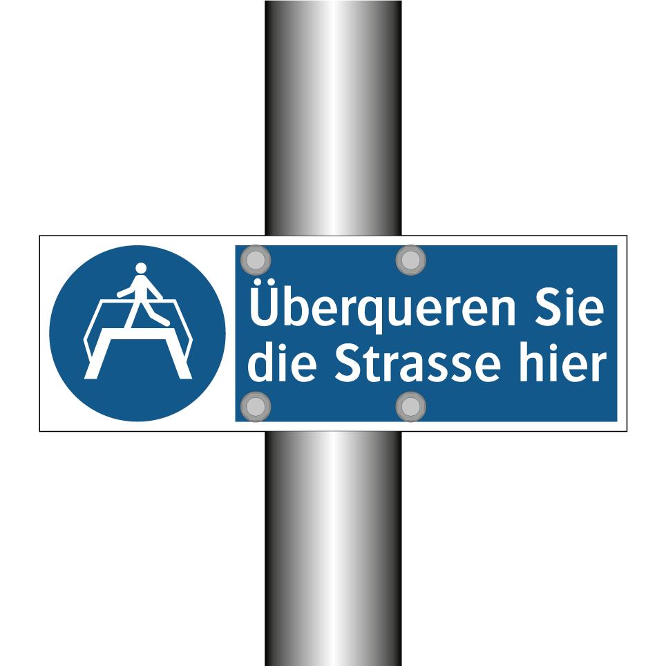 Überqueren Sie die Strasse hier