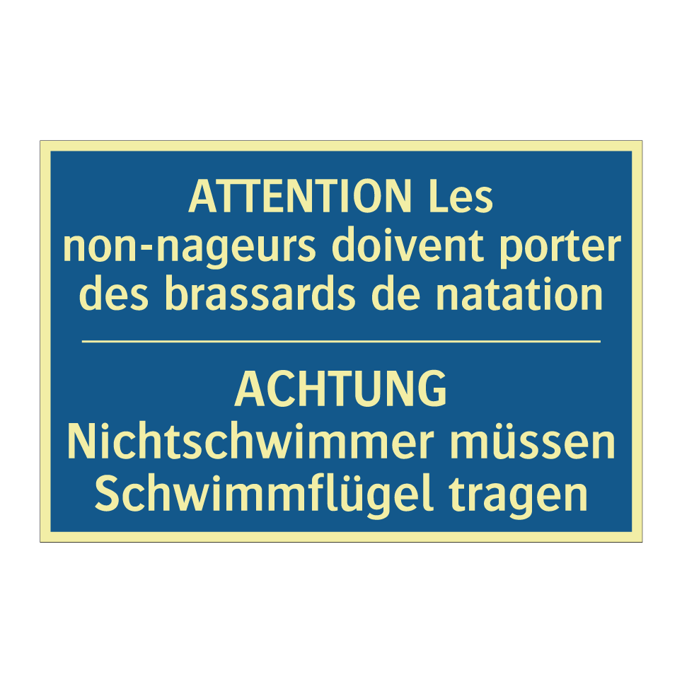 ACHTUNG Nichtschwimmer müssen  /.../ - ATTENTION Les non-nageurs doivent  /.../