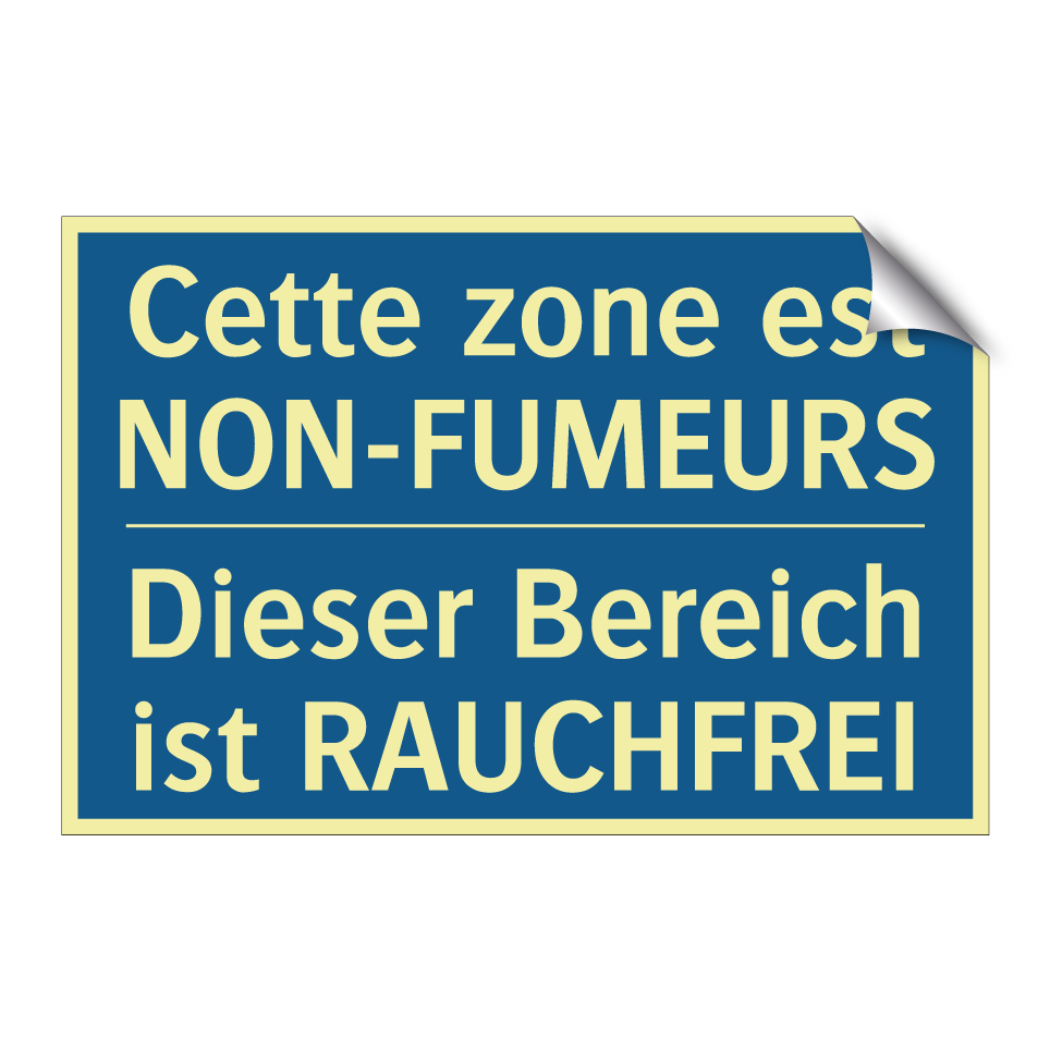 Dieser Bereich ist RAUCHFREI - Cette zone est NON-FUMEURS