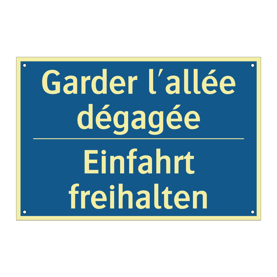 Einfahrt freihalten - Garder l'allée dégagée