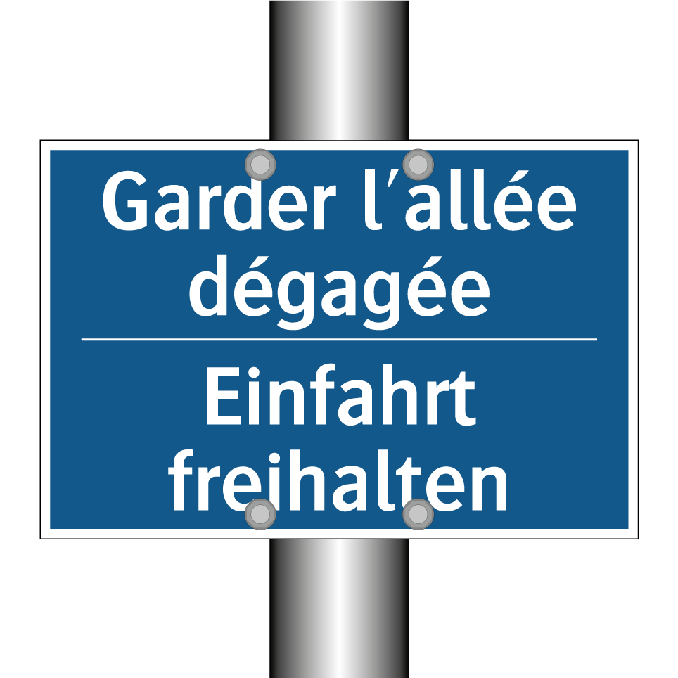 Einfahrt freihalten - Garder l'allée dégagée