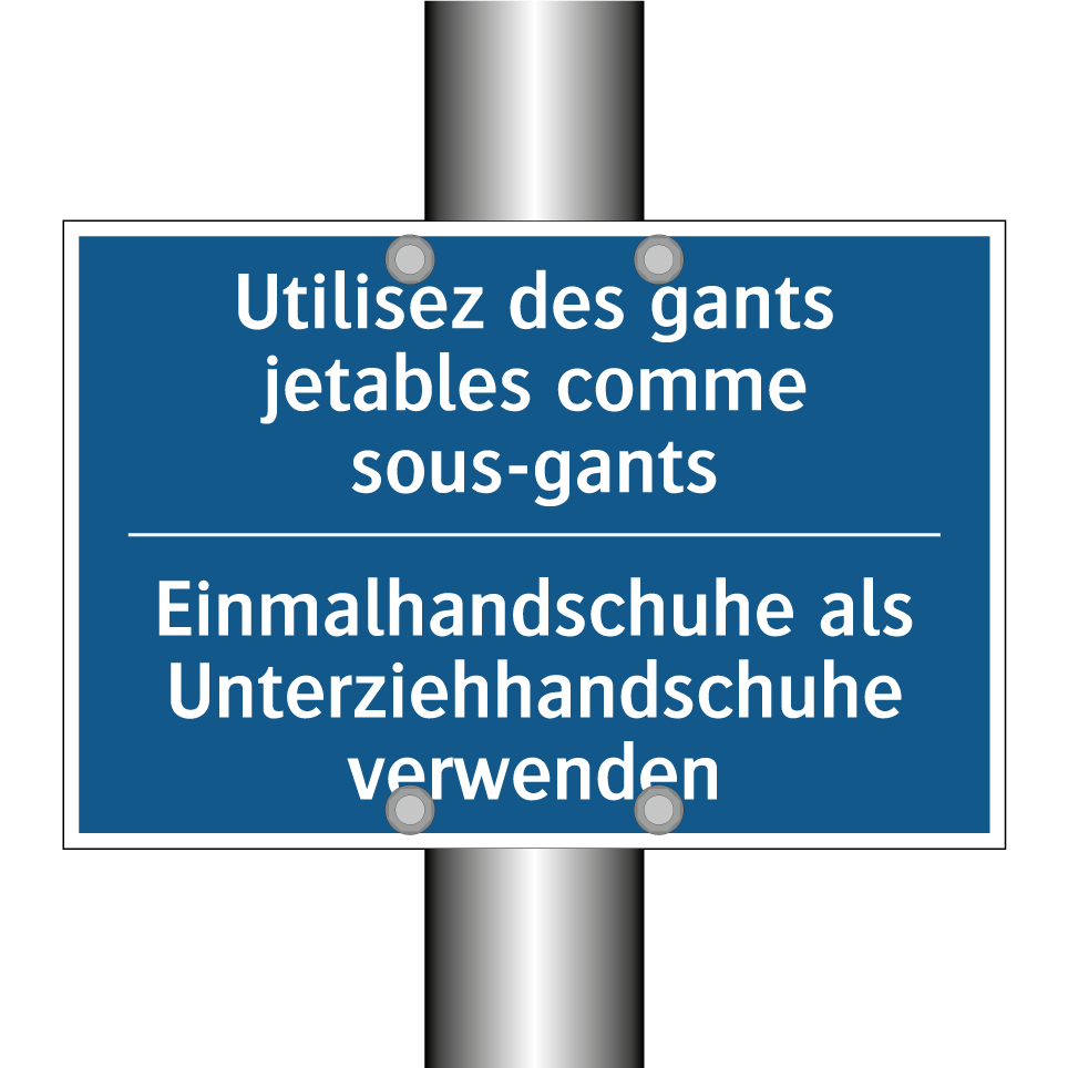 Einmalhandschuhe als Unterziehhandschuhe  /.../ - Utilisez des gants jetables comme  /.../