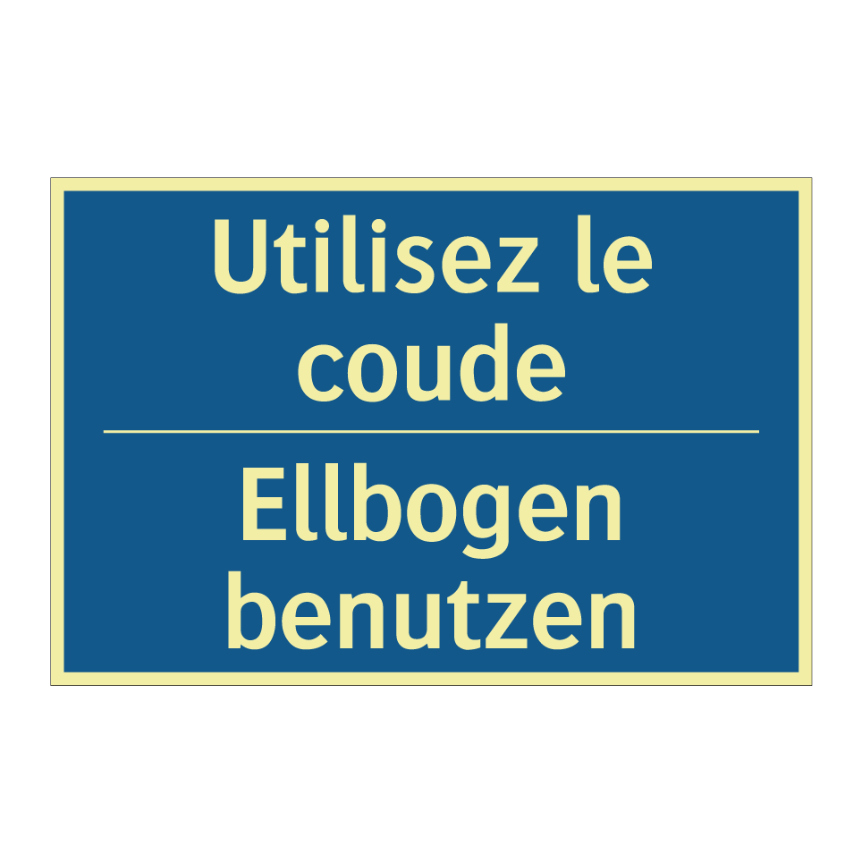 Ellbogen benutzen - Utilisez le coude