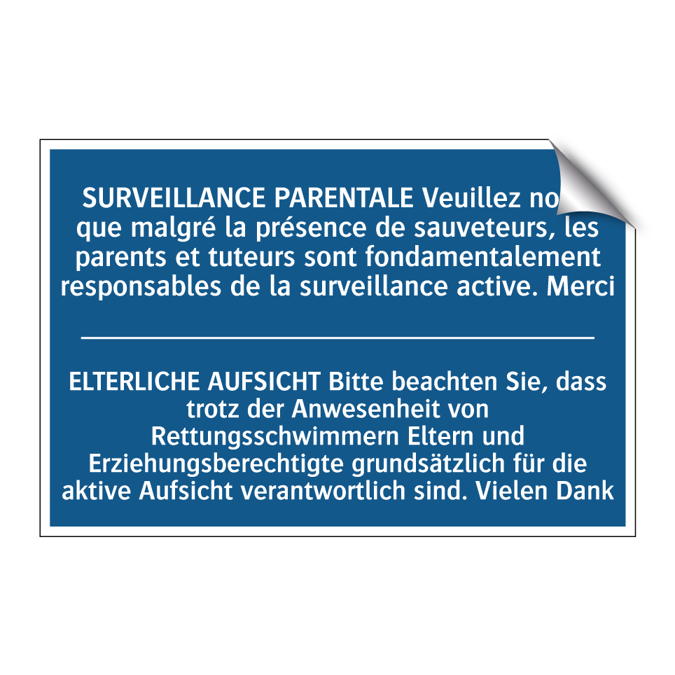 ELTERLICHE AUFSICHT Bitte beachten  /.../ - SURVEILLANCE PARENTALE Veuillez  /.../