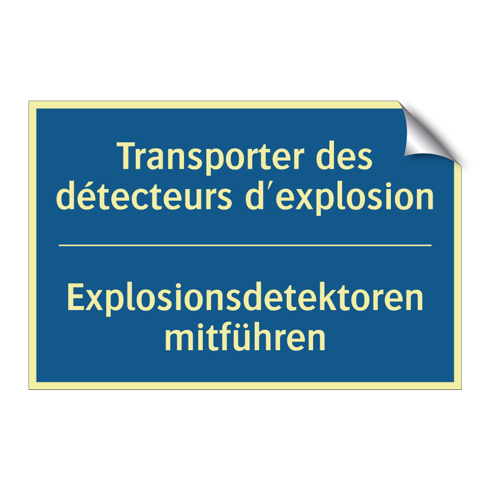 Explosionsdetektoren mitführen - Transporter des détecteurs d'explosion /.../