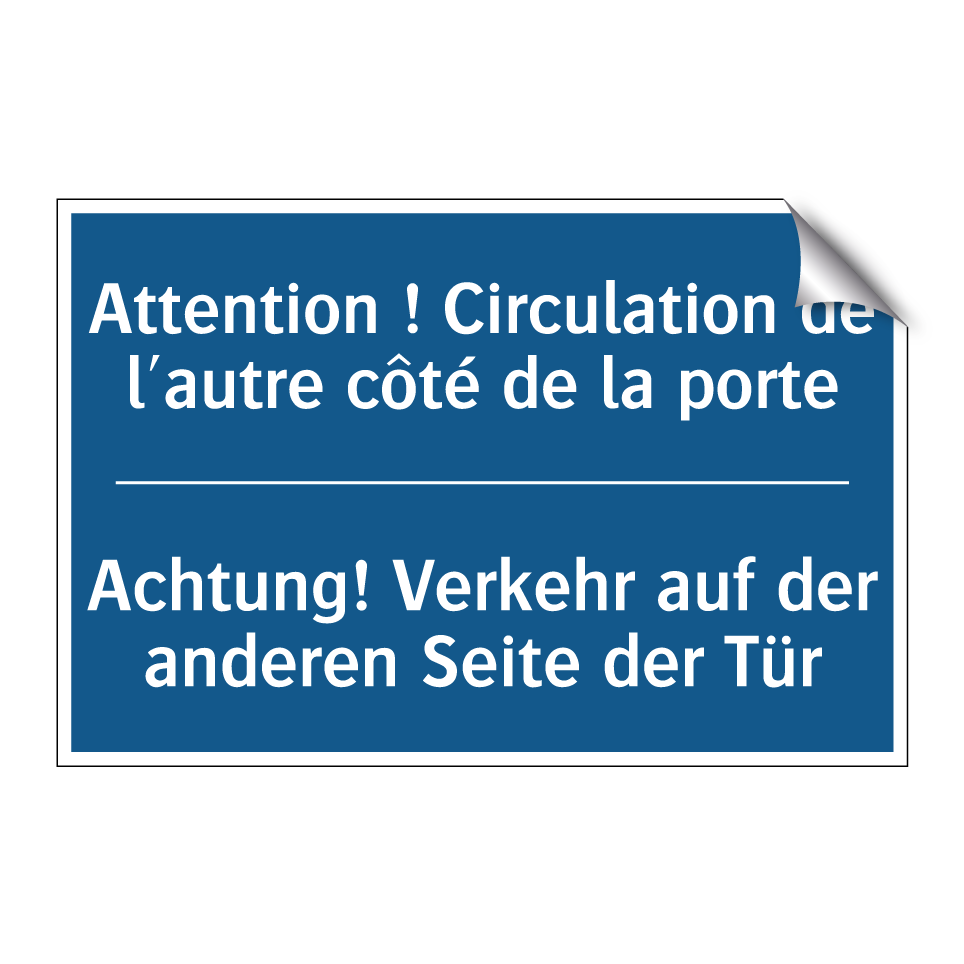 Achtung! Verkehr auf der anderen  /.../ - Attention ! Circulation de l'autre  /.../