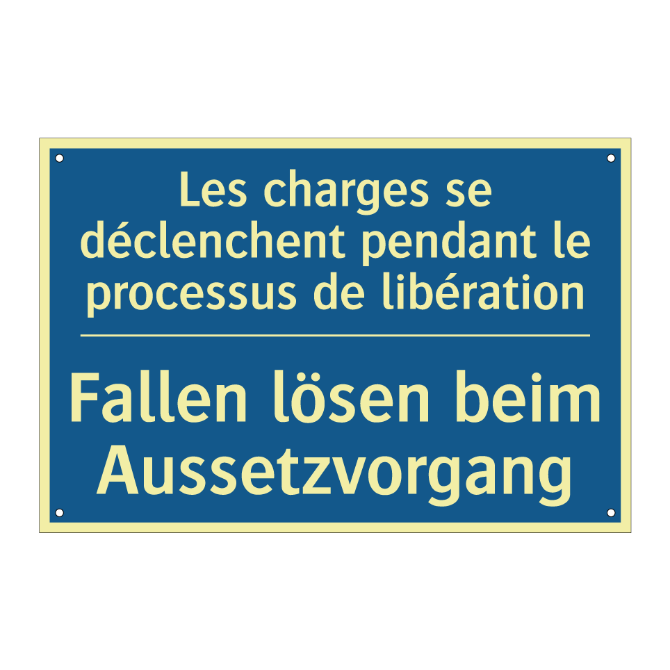 Fallen lösen beim Aussetzvorgang /.../ - Les charges se déclenchent pendant  /.../