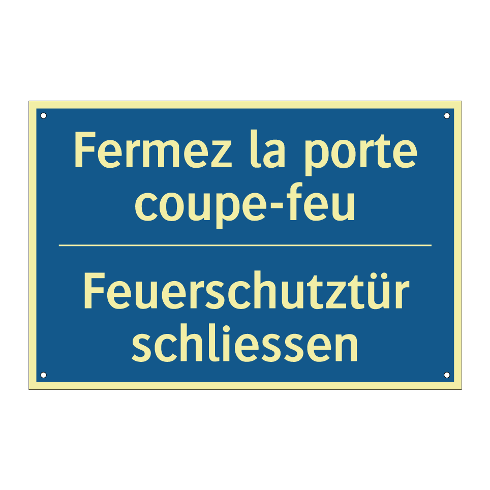 Feuerschutztür schliessen - Fermez la porte coupe-feu