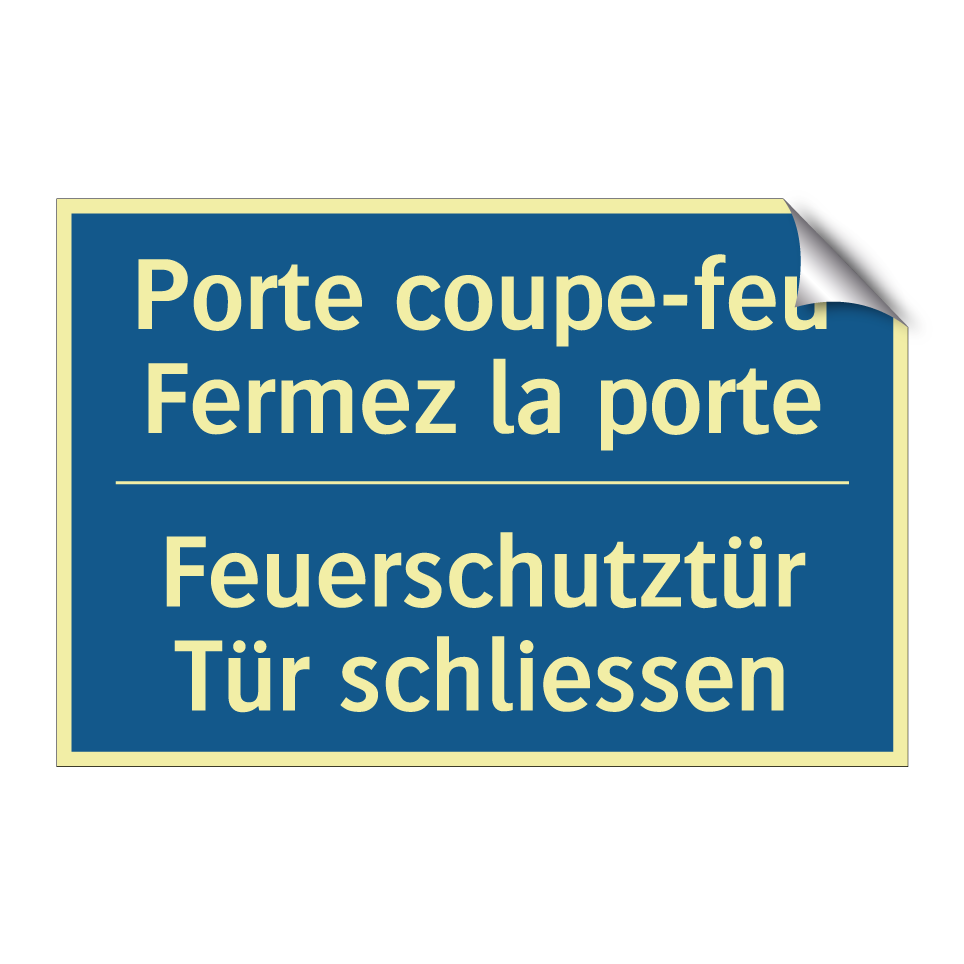Feuerschutztür Tür schliessen - Porte coupe-feu Fermez la porte /.../