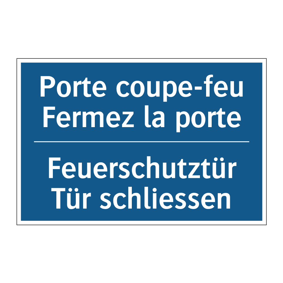 Feuerschutztür Tür schliessen - Porte coupe-feu Fermez la porte /.../