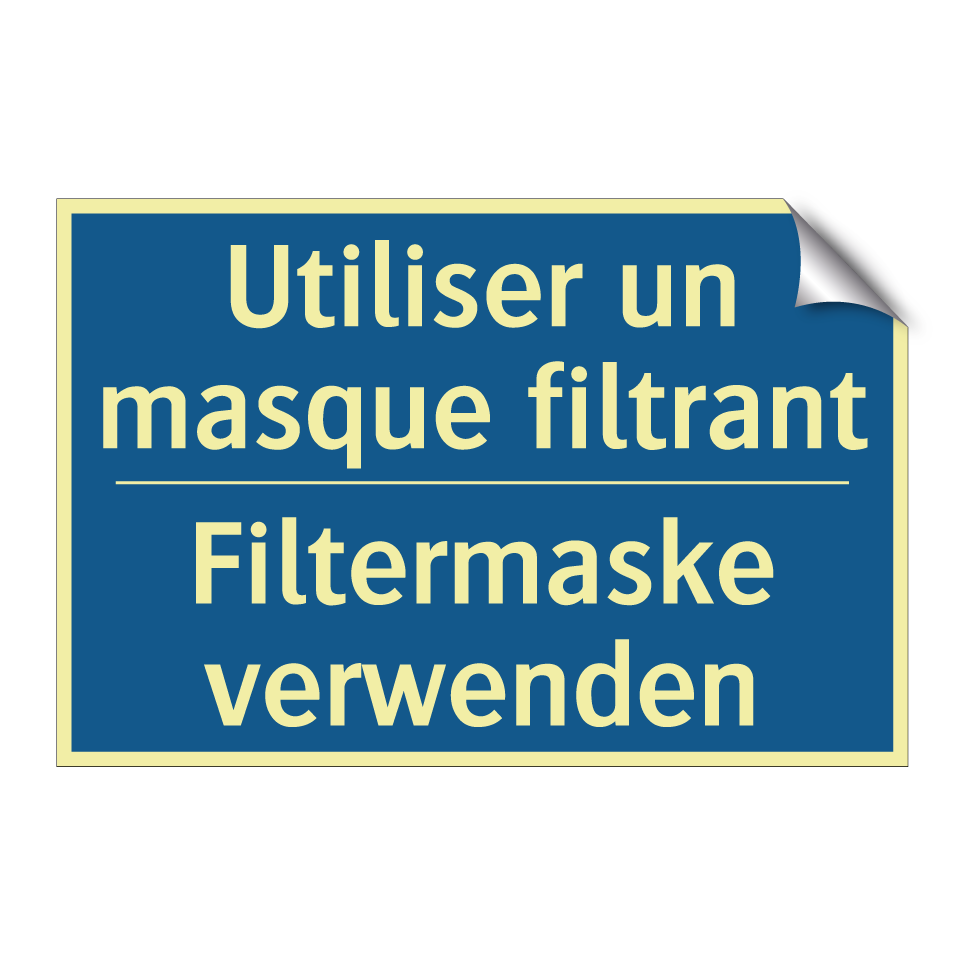 Filtermaske verwenden - Utiliser un masque filtrant