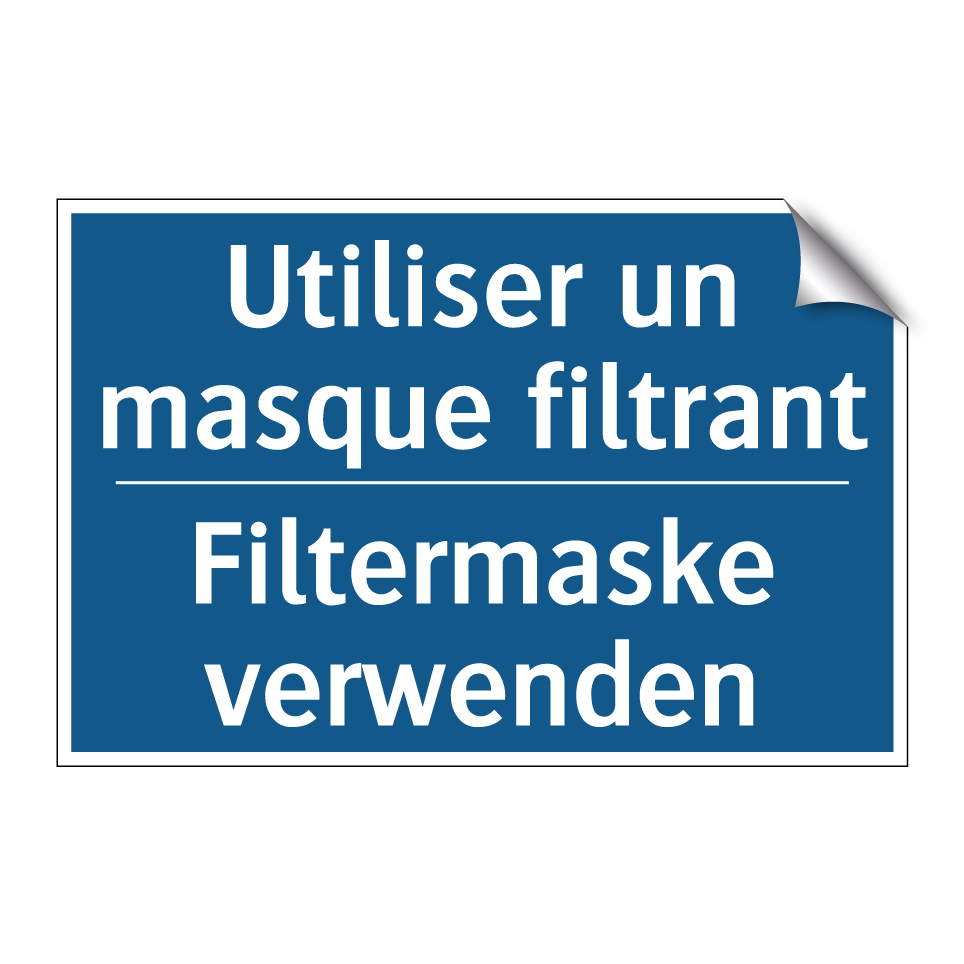 Filtermaske verwenden - Utiliser un masque filtrant