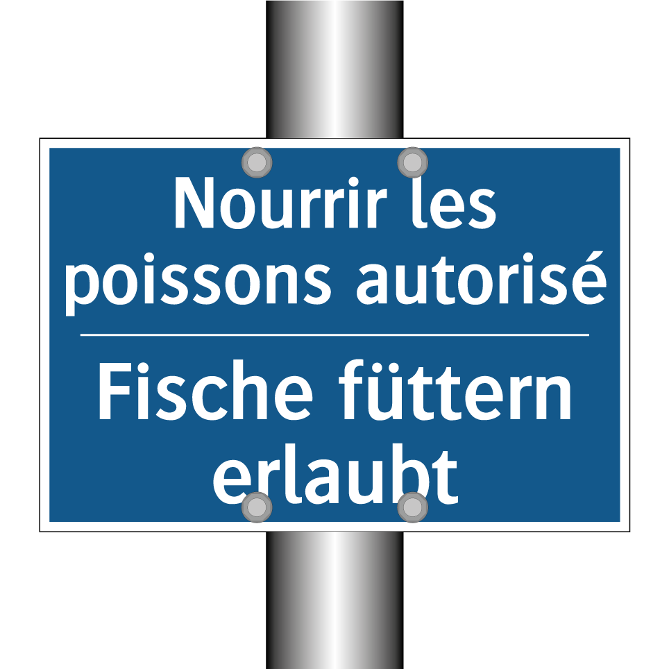 Fische füttern erlaubt - Nourrir les poissons autorisé