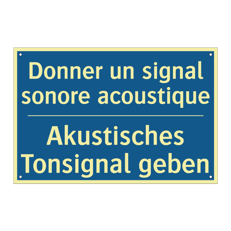 Akustisches Tonsignal geben - Donner un signal sonore acoustique /.../