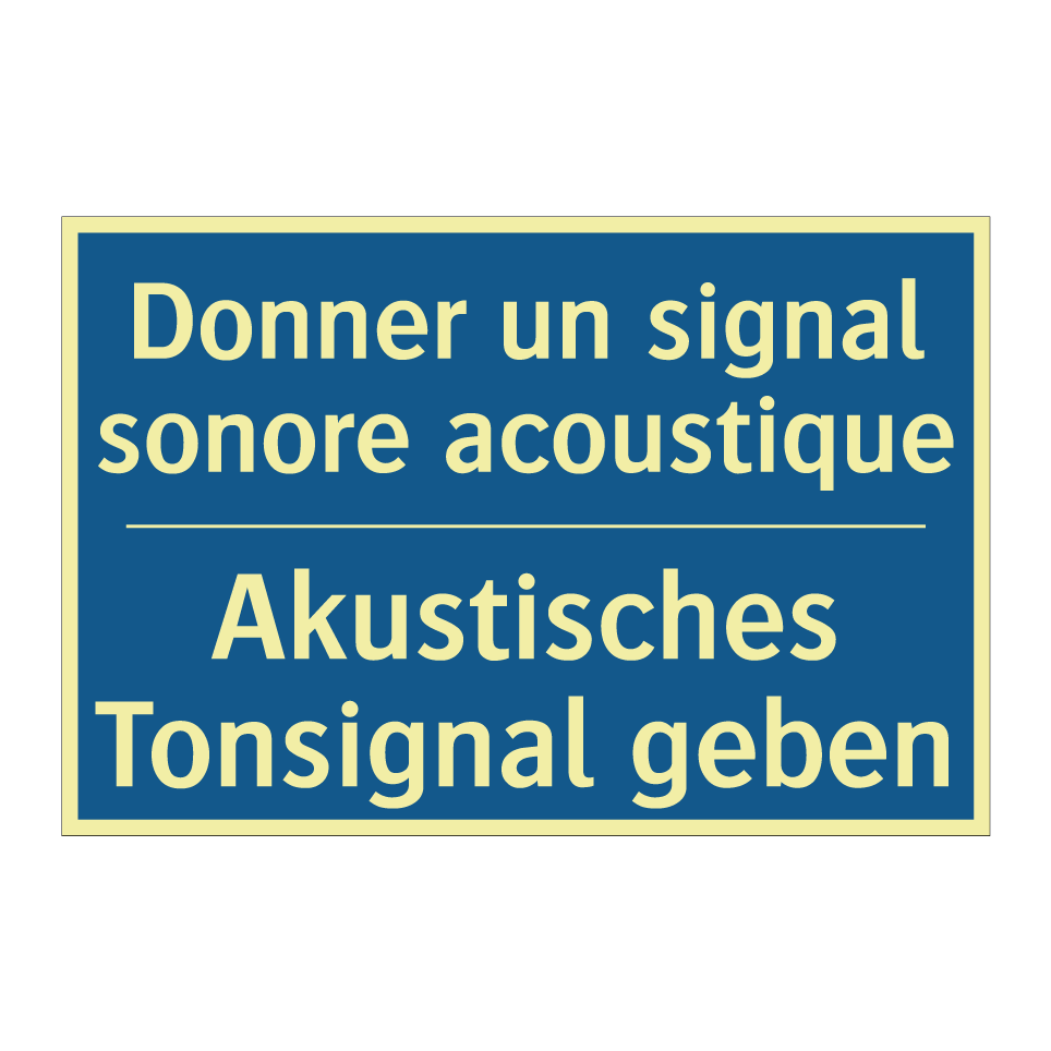 Akustisches Tonsignal geben - Donner un signal sonore acoustique /.../