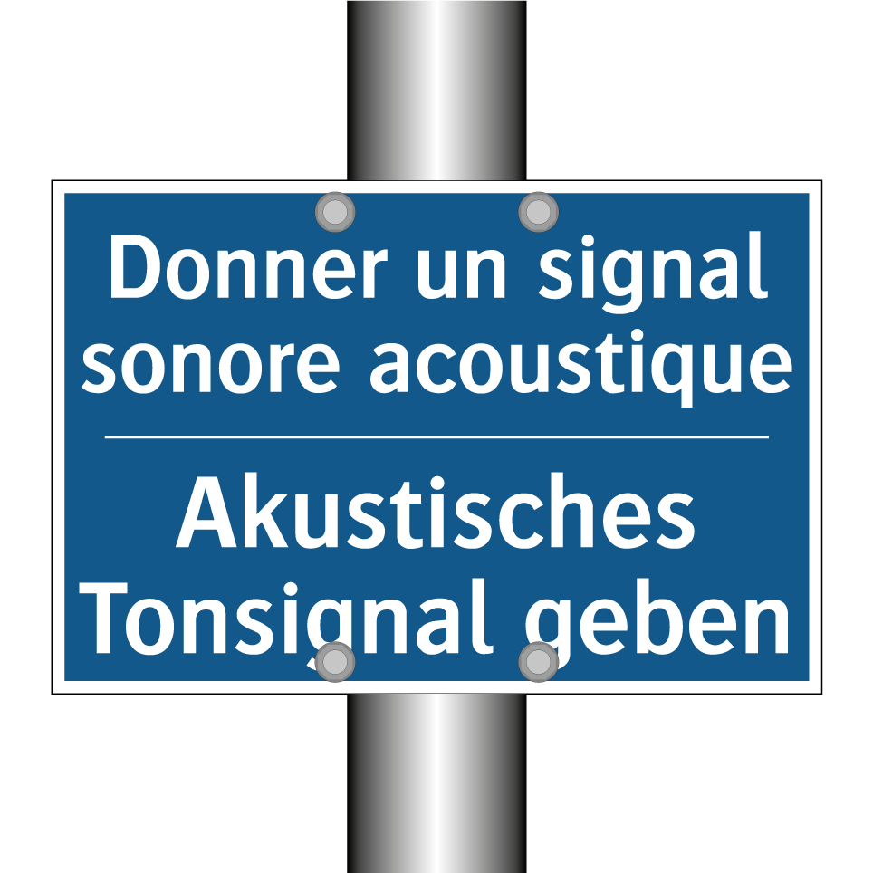 Akustisches Tonsignal geben - Donner un signal sonore acoustique /.../