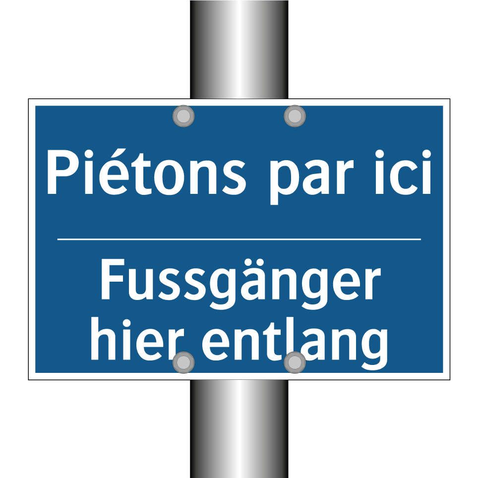 Fussgänger hier entlang - Piétons par ici