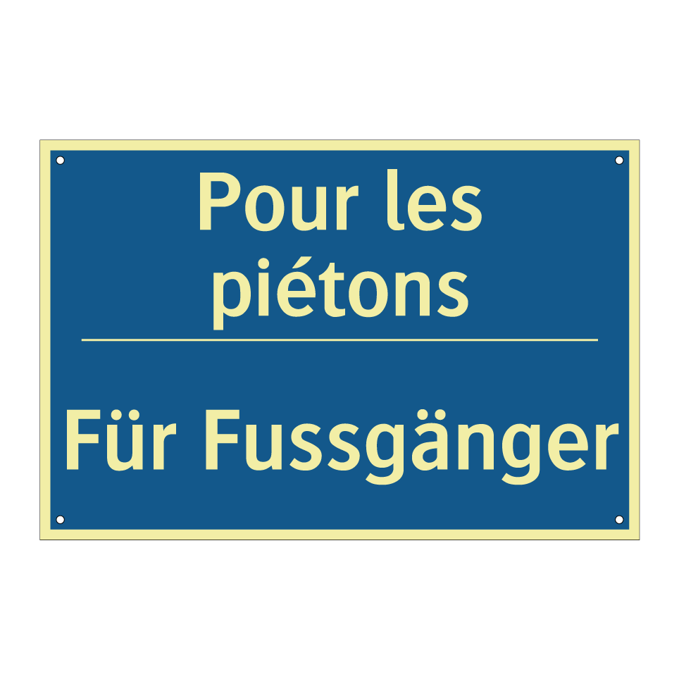 Für Fussgänger - Pour les piétons