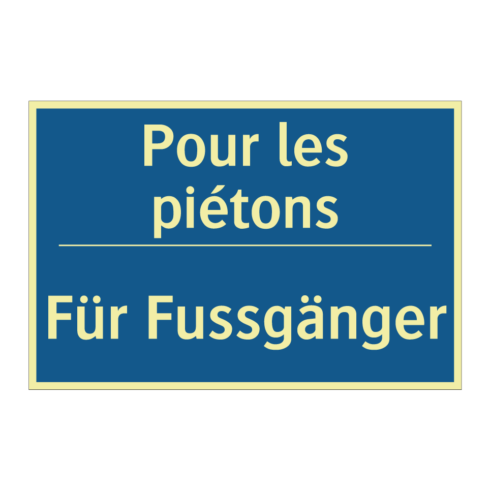 Für Fussgänger - Pour les piétons