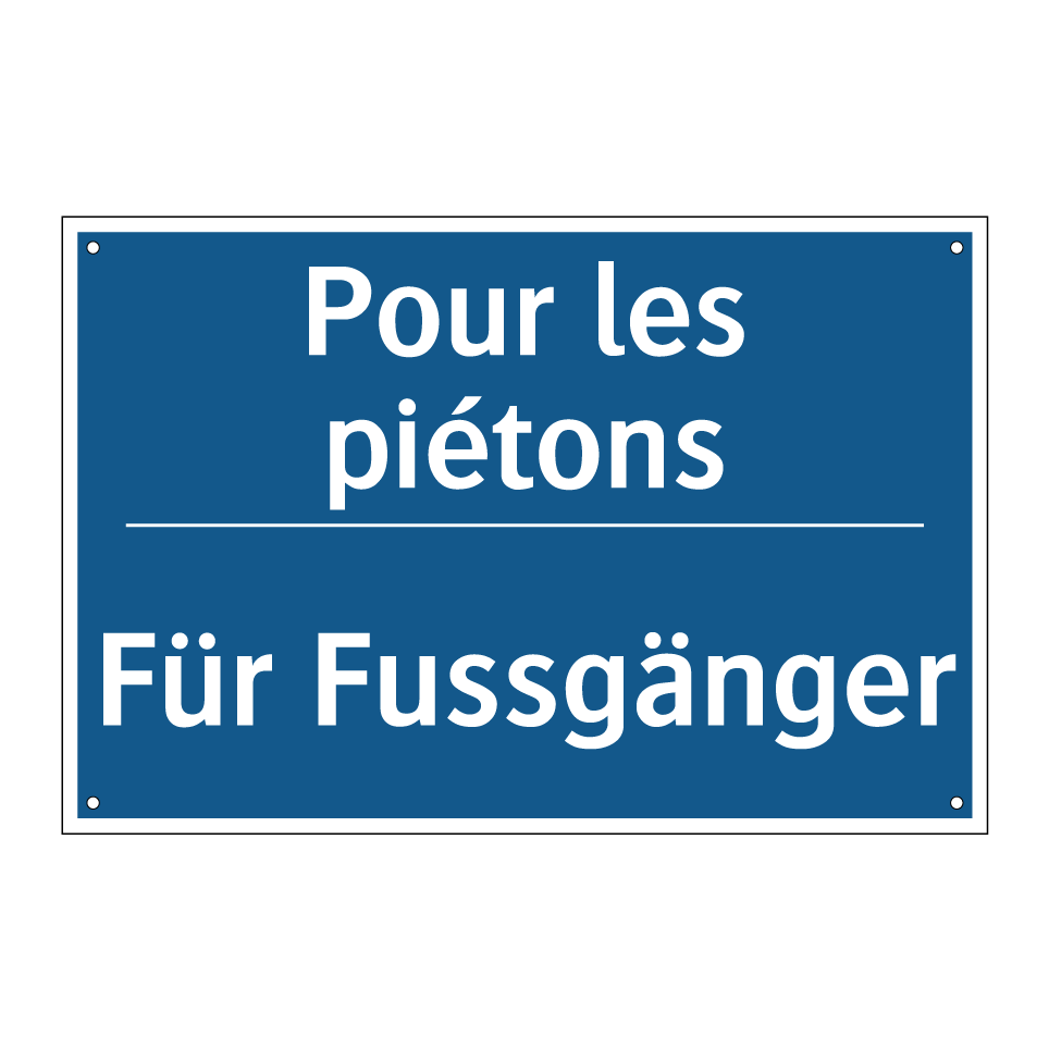 Für Fussgänger - Pour les piétons