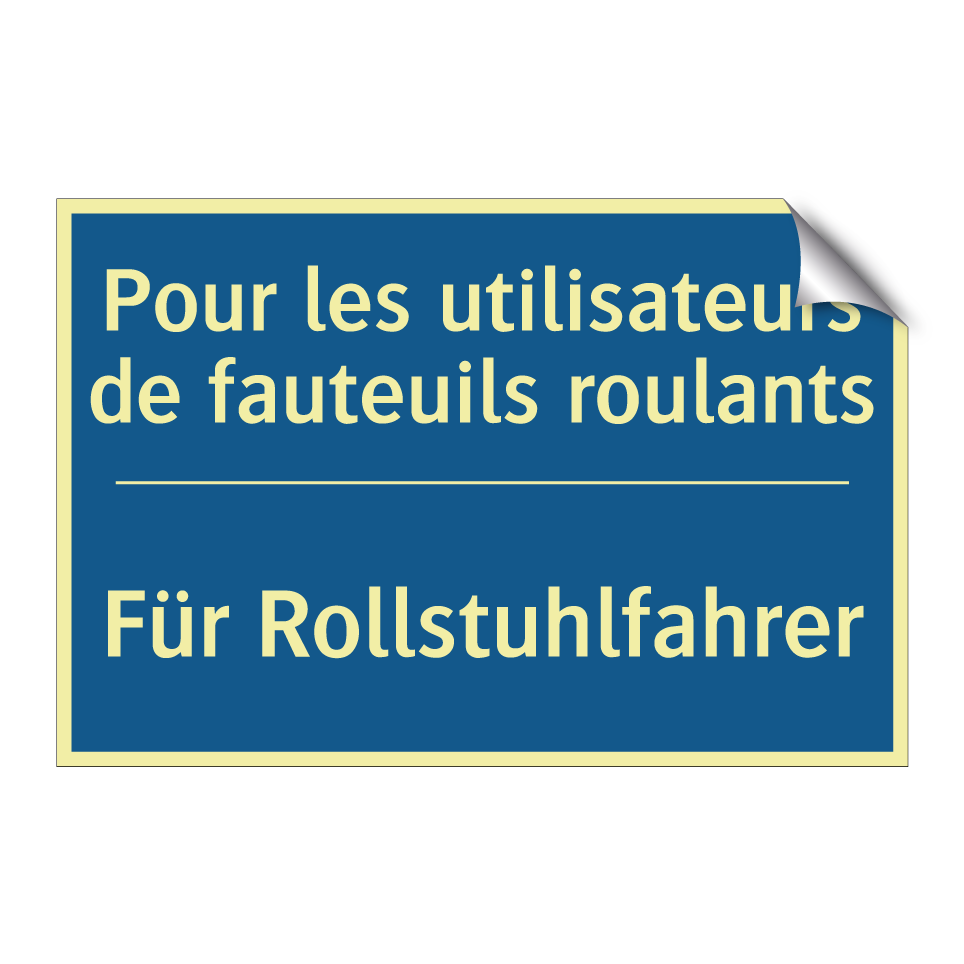 Für Rollstuhlfahrer - Pour les utilisateurs de fauteuils  /.../