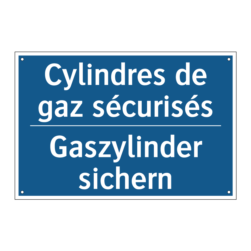 Gaszylinder sichern - Cylindres de gaz sécurisés