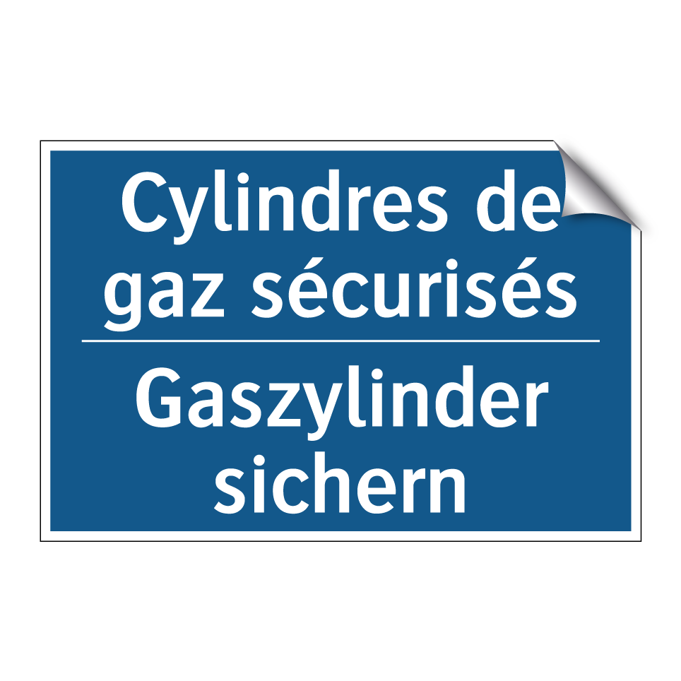 Gaszylinder sichern - Cylindres de gaz sécurisés