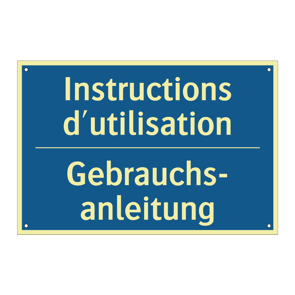 Gebrauchs- anleitung - Instructions d'utilisation