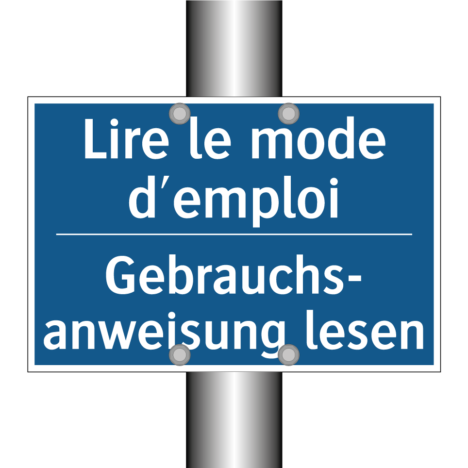 Gebrauchs- anweisung lesen - Lire le mode d'emploi